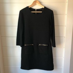 Black long sleeve sweater dress